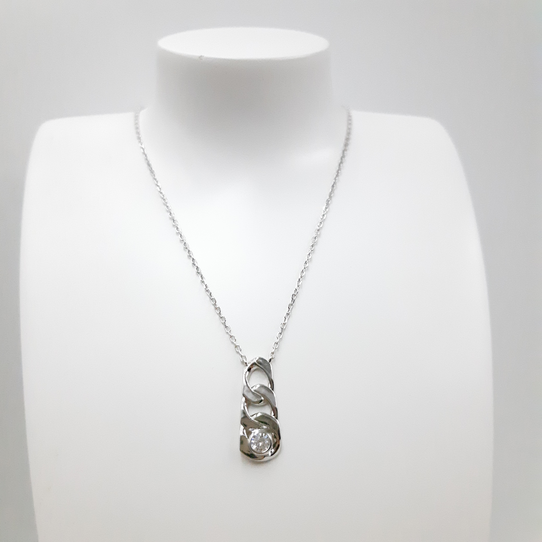 Collier argent rhodié