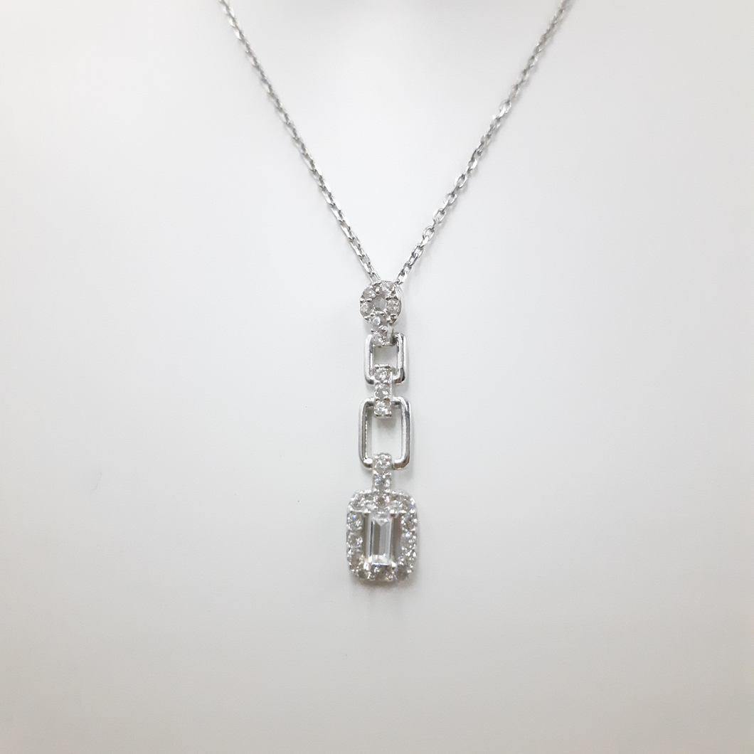 Collier argent rhodié